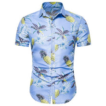 Load image into Gallery viewer, Puimentiua Men's Fashion Print Shirts Casual Button Down Short Sleeve Hawaiian Shirt Beach Holiday Slim Fit Party Shirts Tops
