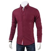 Load image into Gallery viewer, Brand 2019 Casual Shirt Men Long Sleeve Slim Fit Men's Casual Button-Down Shirt Formal Dress Shirts Men Clothes 2018 Camisa
