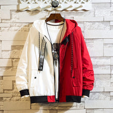Load image into Gallery viewer, Men\'s bomber Jacket Colorblock Jacket Fashion Sportswear Casual Jacket Men\'s Hip Hop Street Suit 2019 New Hooded Jacket