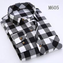 Load image into Gallery viewer, DAVYDAISY High Quality Casual Shirts Men 2019 Autumn Long Sleeve Fashion Flannel Plaid Shirt Male Camisas 6 Colors DS-135