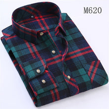 Load image into Gallery viewer, DAVYDAISY High Quality Casual Shirts Men 2019 Autumn Long Sleeve Fashion Flannel Plaid Shirt Male Camisas 6 Colors DS-135