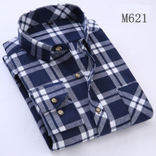 Load image into Gallery viewer, DAVYDAISY High Quality Casual Shirts Men 2019 Autumn Long Sleeve Fashion Flannel Plaid Shirt Male Camisas 6 Colors DS-135