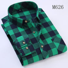 Load image into Gallery viewer, DAVYDAISY High Quality Casual Shirts Men 2019 Autumn Long Sleeve Fashion Flannel Plaid Shirt Male Camisas 6 Colors DS-135