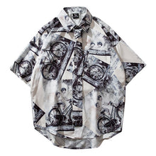Load image into Gallery viewer, Womail Hot Summer Fashion Shirts Mens Polyester Printed Shirts Casual Short Sleeve Beach Tops Loose Blouse 2019 New Arrival