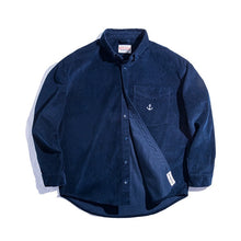 Load image into Gallery viewer, Men’s Long Sleeve Button Down Thick Corduroy Shirt with Pocket
