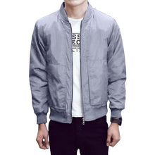 Load image into Gallery viewer, 2019 Casual Bomber Jacket Men Solid Fashion Slim Spring Overcoat Autumn Outerwear Coats Baseball Jackets Men's streetwear Jacket