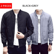 Load image into Gallery viewer, 2019 Casual Bomber Jacket Men Solid Fashion Slim Spring Overcoat Autumn Outerwear Coats Baseball Jackets Men's streetwear Jacket