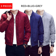 Load image into Gallery viewer, 2019 Casual Bomber Jacket Men Solid Fashion Slim Spring Overcoat Autumn Outerwear Coats Baseball Jackets Men's streetwear Jacket