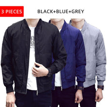 Load image into Gallery viewer, 2019 Casual Bomber Jacket Men Solid Fashion Slim Spring Overcoat Autumn Outerwear Coats Baseball Jackets Men's streetwear Jacket