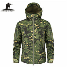Load image into Gallery viewer, Mege Brand Clothing Autumn Men's Military Camouflage Fleece Jacket Army Tactical Clothing  Multicam Male Camouflage Windbreakers