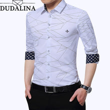Load image into Gallery viewer, Dudalina Shirt Male 2019 Long Sleeve Men Shirt No pocket Casual Embroidery Formal Business Man Shirt Slim Fit Designer Dress