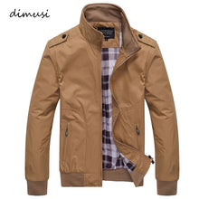 Load image into Gallery viewer, DIMUSI Mens Jackets Spring Autumn Casual Coats Solid Color Mens Sportswear Stand Collar Slim Jackets Male Bomber Jackets 4XL