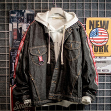 Load image into Gallery viewer, Men\'s Fashion Denim Jacket Men\'s Casual Bomber Jacket Men\'s Hip Hop Men\'s Retro Denim Jacket Jacket Streetwear 2019