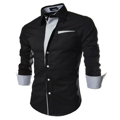 2019 New Cotton Brand Long Sleeve Shirts Social Male Slim Fit Striped Shirts Mens Dress Shirts Clothing Formal Shirts Tops123