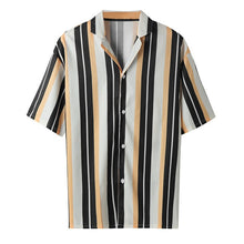 Load image into Gallery viewer, Womail Men Fashion Shirts Casual Multicolor Striped Lapel Shirts Short-Sleeve Top Blouse Men Shirt Summer 2019 New Arrivals
